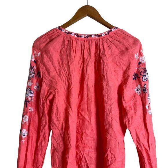 Charter club 100% linen embroidered blouse - Picture 8 of 9